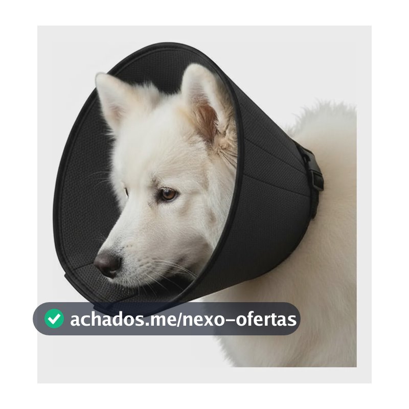 Colar Elizabetano Cone Macio Ajustavel Caes E Gato Tamanho P Cor Cinza-escuro Tamanho Da Coleira 1