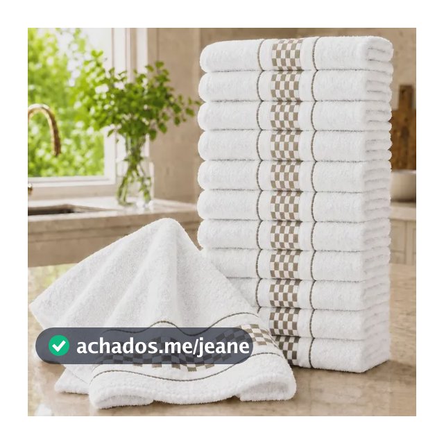 Kit 10 Panos De Prato Atoalhados Premium Alta Absorção Bege