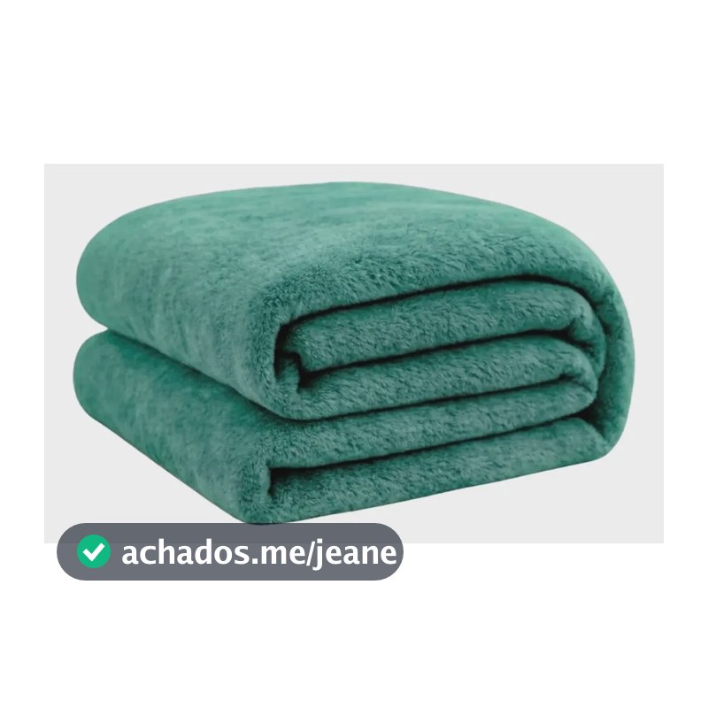 Coberta Manta Soft Casal Microfibra Anti-alérgica Dupla Face Verde/água