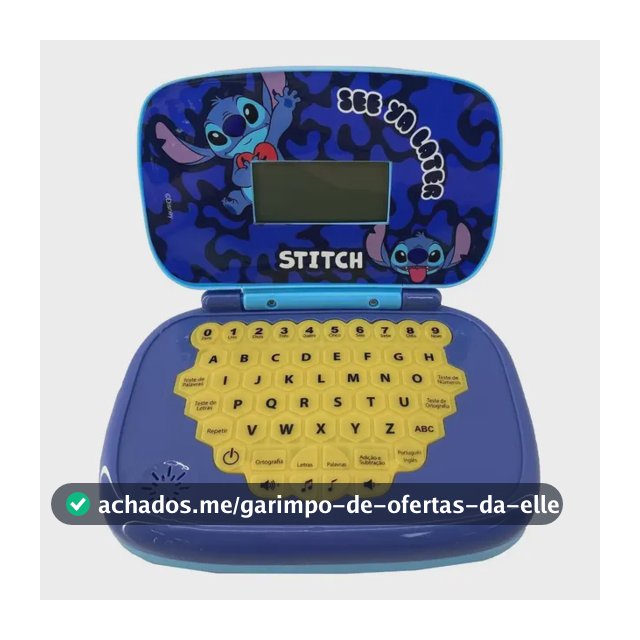 Laptop Infantil Educativo Candide Disney Stitch Bilíngue