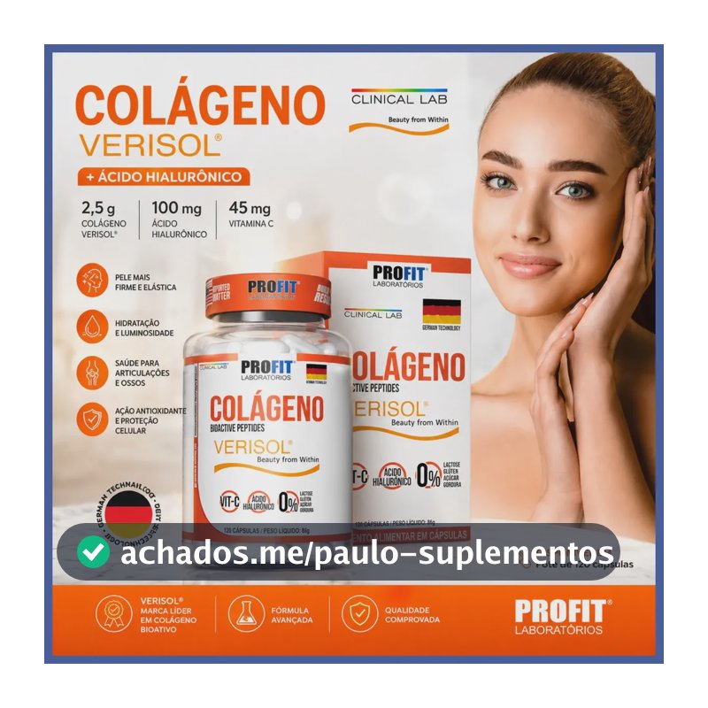 Colágeno ProFit Laboratórios Específicos em pó Sem sabor x 7mL de 120 un