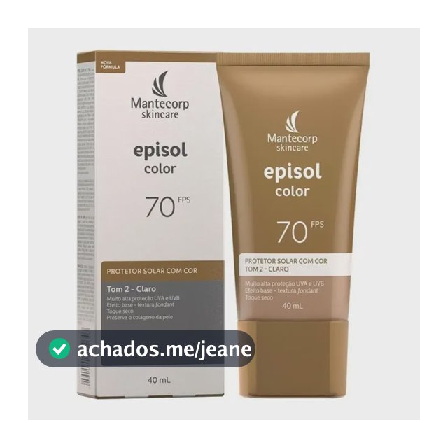 Mantecorp Protetor Solar Facial Episol Fps 70 Tom 2 Claro