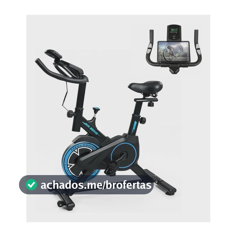 Bicicleta Spinning Ergométrica Mecânica New Speed Q20 Treino Azul/preto