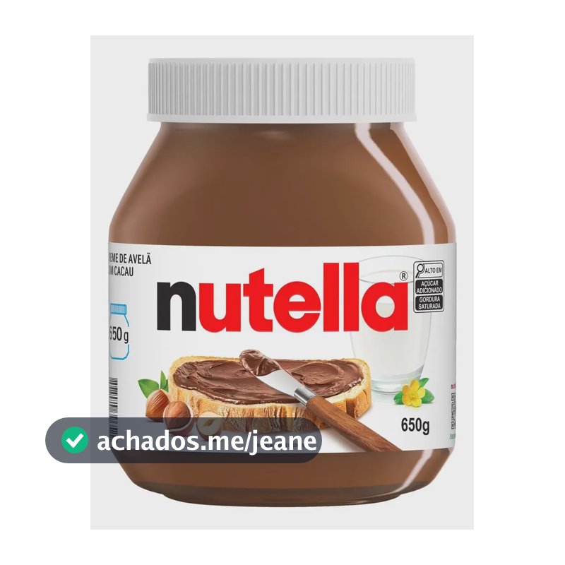 Nutella Tamanho Familia 650g Creme de Avelã Ferrero