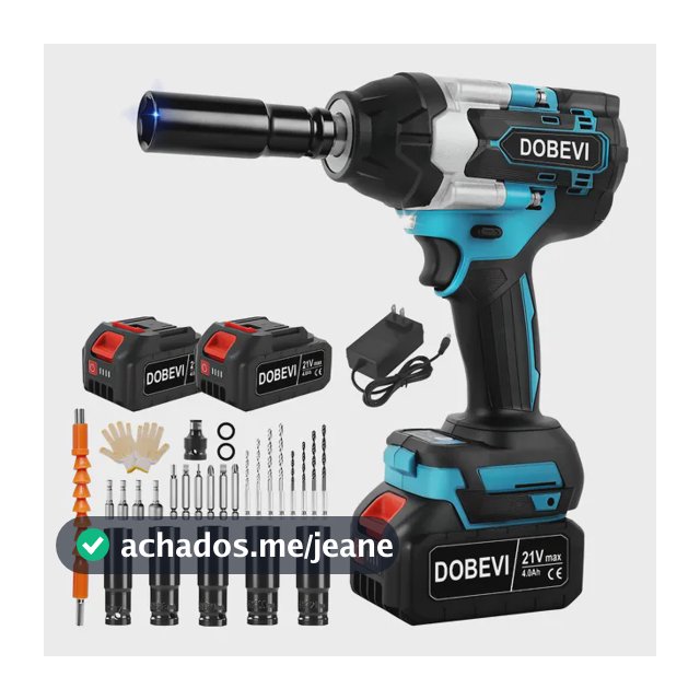 Chave De Impacto 1200n.m Brushless C/ Jogo Soquete+ Dobevi Azul 127/220v