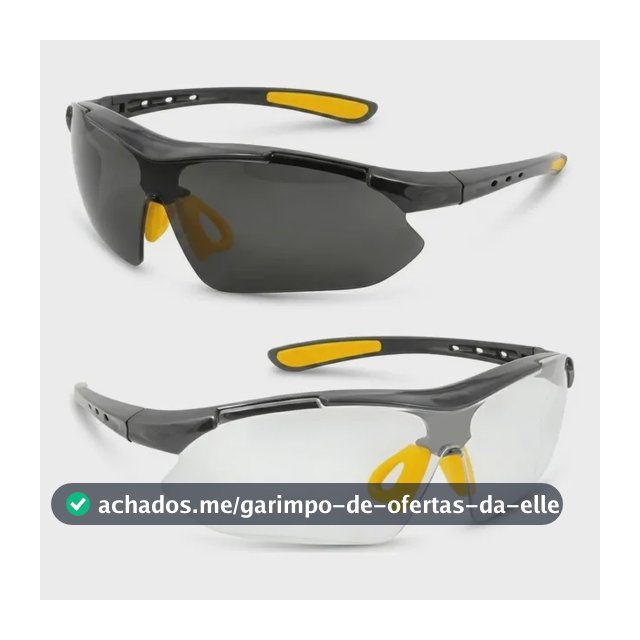 2 Óculos Proteção Anti Risco Epi Trabalho E Lazer Esportivo