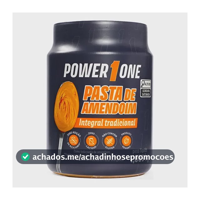 Pasta De Amendoim Power One 1kg Integral Natural