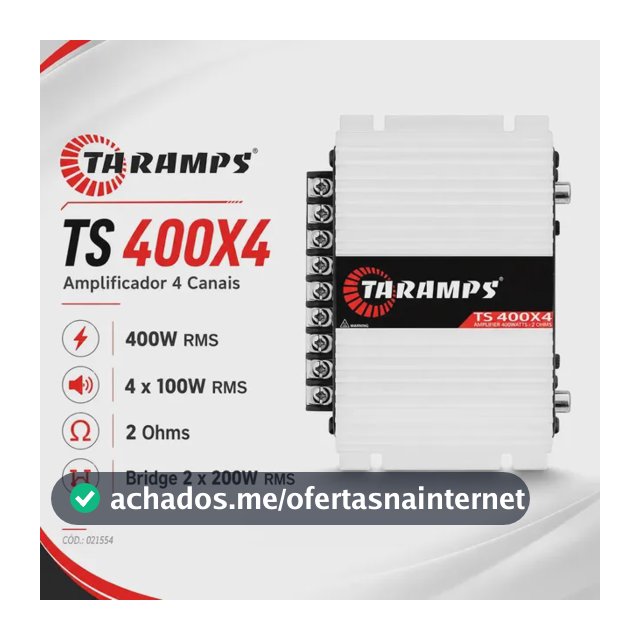 Modulo Taramps 400 Rms Ts-400 Ts400x4 T400 4 Canais V6