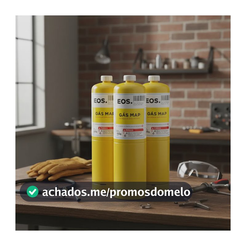 Kit 3 Gás Map 400g Portátil - Refil Profissional Pronto