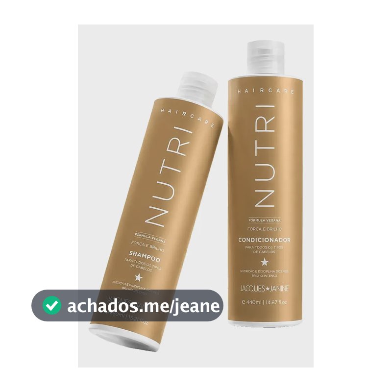 Kit Shampoo E Condicionador Jacques Janine Nutri 890ml