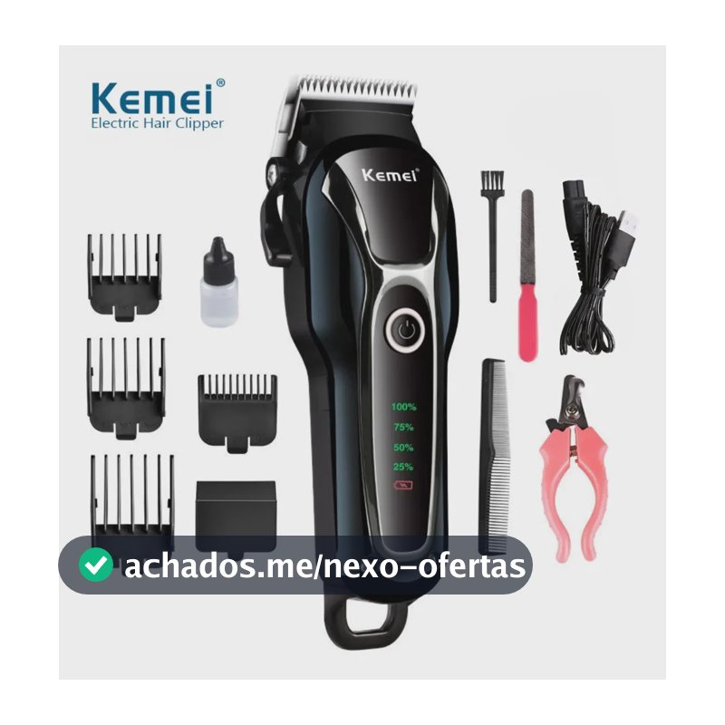 Máquina de Tosa Kemei 1991 Sem Fio 5 W para Cachorros