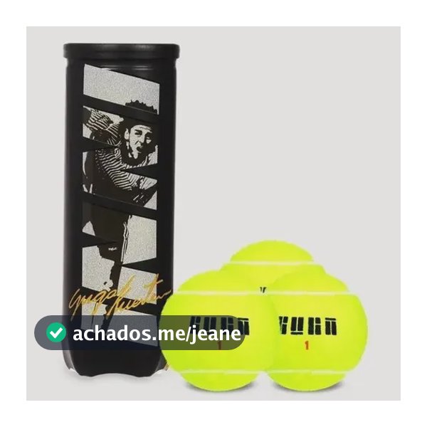 Bola De Tênis Inni Guga Kuerten Tubo 3 Bola Amarela Premium