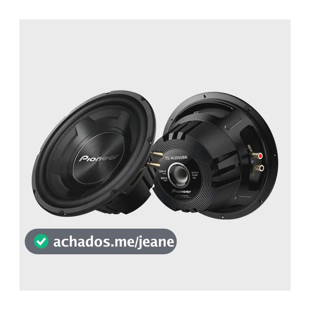 Alto Falante Subwoofer 12 600w Rms 4 Ohms Pioneer-ts-w3090br Preto