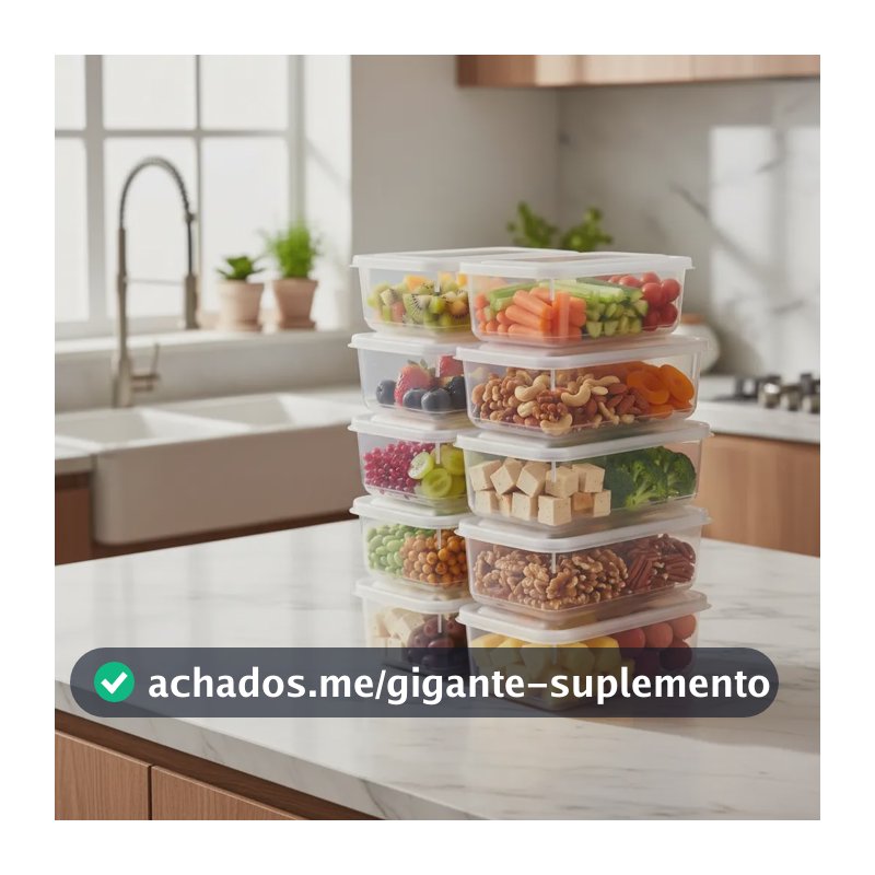 Kit 10 Potes 1 Litro Transparente Marmita Fitness Bpa Free T Transparente