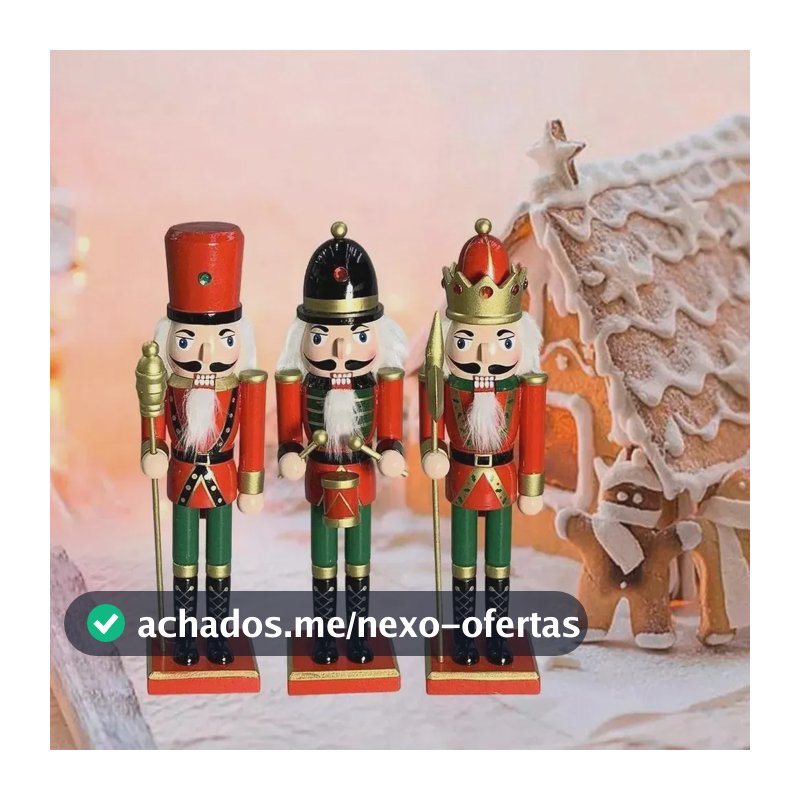 Kit 3 Soldadinho Quebra Nozes Infeito Natalino Natal