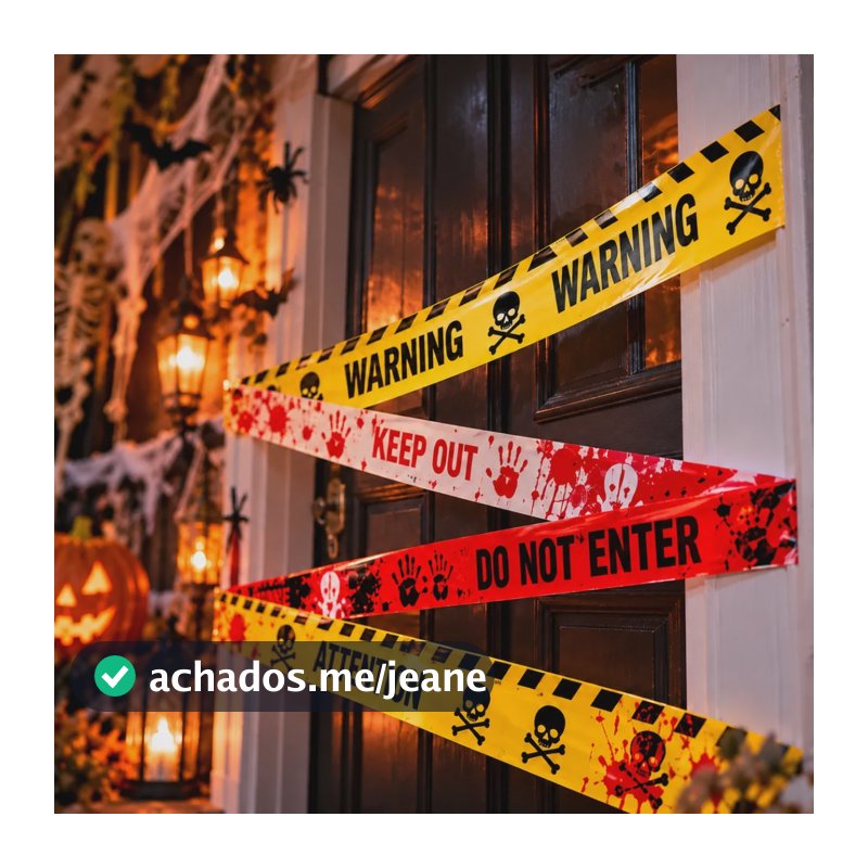 Kit 6 Fitas Isolamento Halloween 6m Terror Decoração Festa