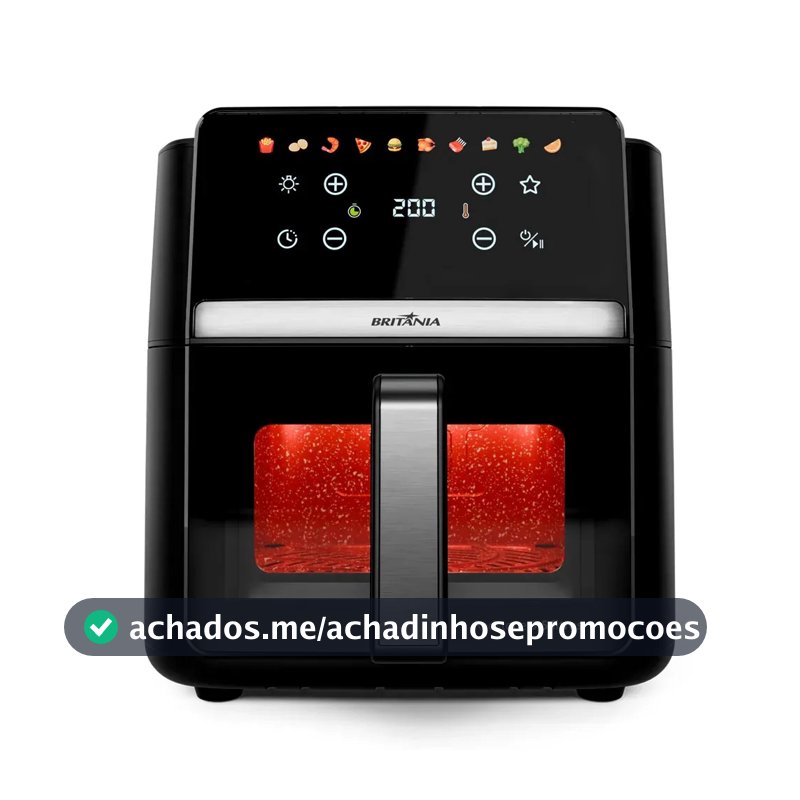 Air Fryer Britânia 9,5l Painel Digital 1800w Baf95a