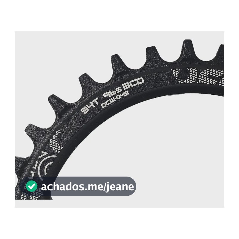Coroa Bcd 104 Narrow Wide Única Single 36t 38t 34t 32t Decka 34 Preto
