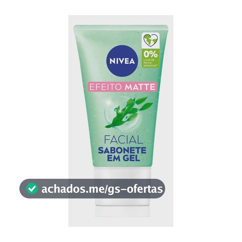 NIVEA Sabonete Facial em Gel Purificante Efeito Matte 150g, Limpeza Profunda, Controla Oleosidade, Poros Limpos, Pele Mista e Oleosa