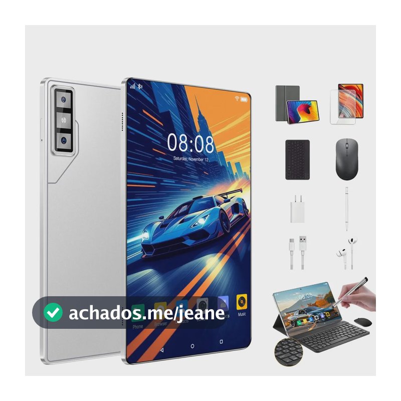 Tablet Android ZEENO Pad GT-K com 512 GB e 16 GB RAM para Jogos e Trabalho