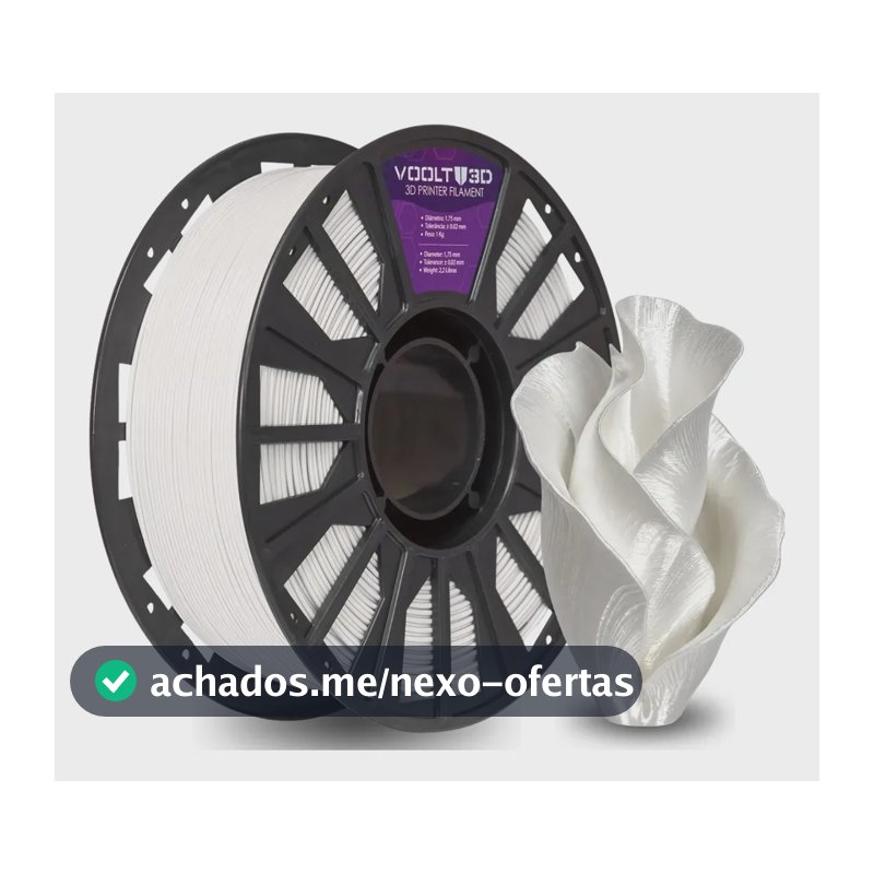 Filamento Pla Branco Off White Evo 1kg Voolt3D Impressão Fabricação Nacional Imprimir Peças 3D