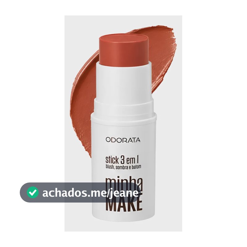 Stick 3 Em 1 Blush Sombra E Batom Cremoso Minha Make Terracota