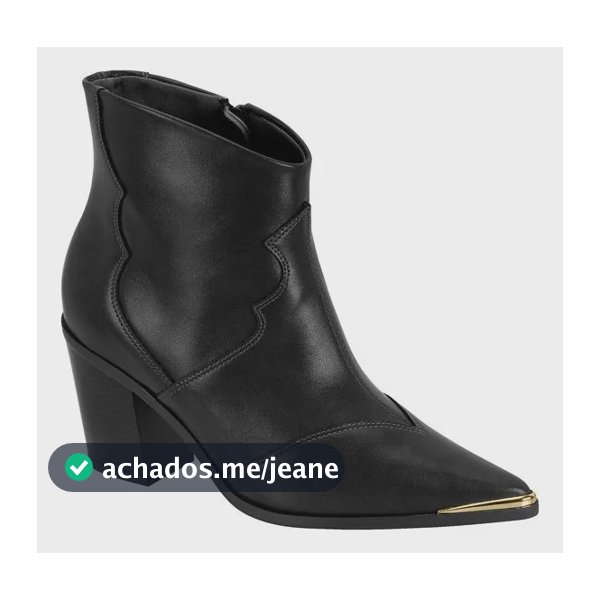 Bota Vizzano Feminino 3113-100 Preto Liso 39 Br