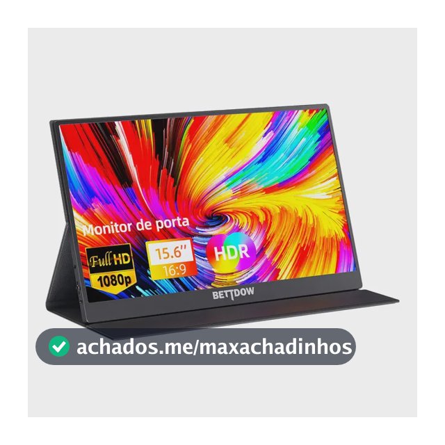 Monitor Portátil Gamer Bettdow 15.6'' Full HD 60Hz IPS Compatível 4K Preto