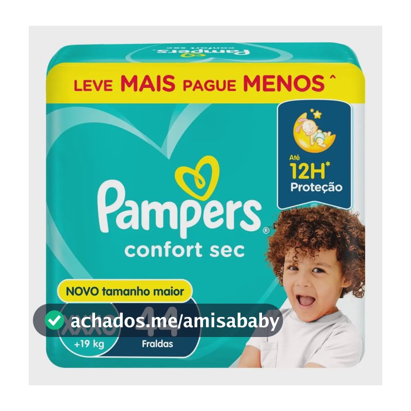 Fralda Pampers Confort Sec Xxxg Com 44un