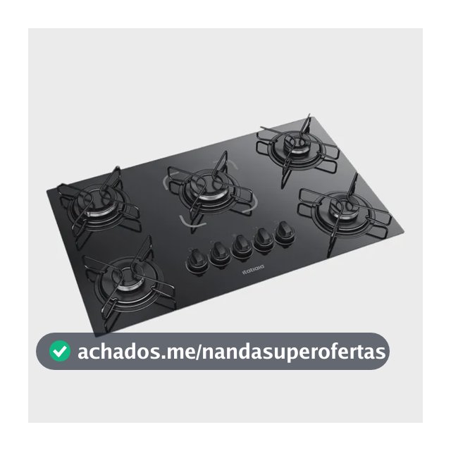 Cooktop Fogão Itatiaia Essencial 5 Bocas Bivolt Preto Preto 127/220v