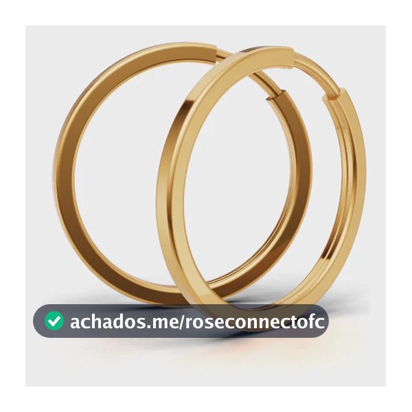 Brinco Argola Infantil-adulto 12 Mm Em Ouro 18k 750 Dourado