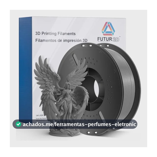 Filamento Impressora 3d Futur 3d Petg 1,75mm 1kg Cinza
