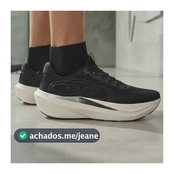 Tênis Olympikus Nuvem Masculino Conforto Corre Esportivo Preto/branco Lisa 42 Br
