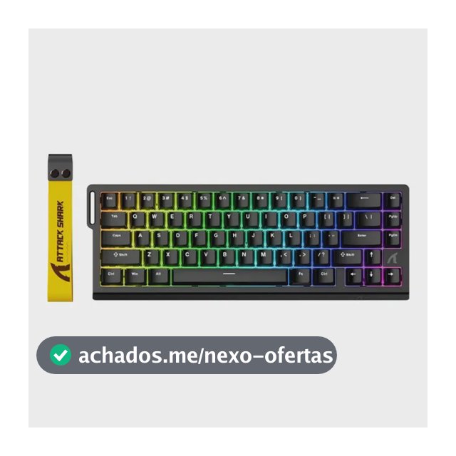 Teclado Magnético Attack Shark X68 He 8000hz Rapid Trigger Cor De Teclado Preto