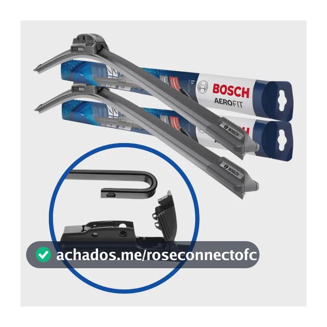 Par Palheta Limpador Parabrisa Bosch Original Silicone Preto Uno Vivace Gancho 2011-2021