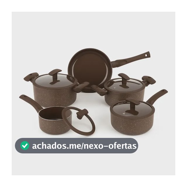Conjunto Panelas Cerâmica 3mm 5 Peças Hércules Indução