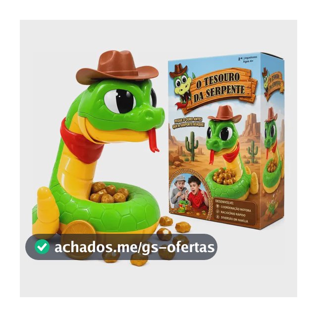 Jogo Tesouro Da Serpente Brinquedo Educativo Pega Ouro Verde