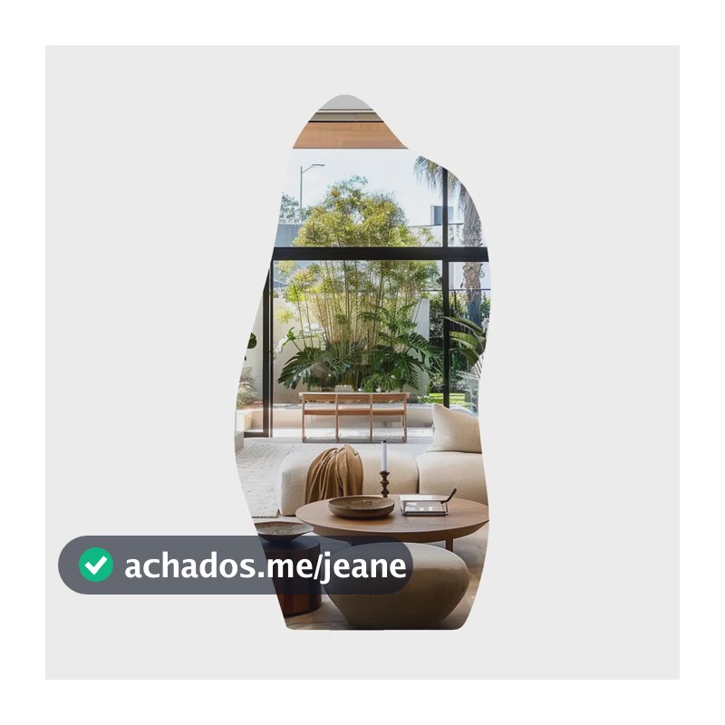 Espelho Orgânico Decorativo 70x30 Lapidado Completo