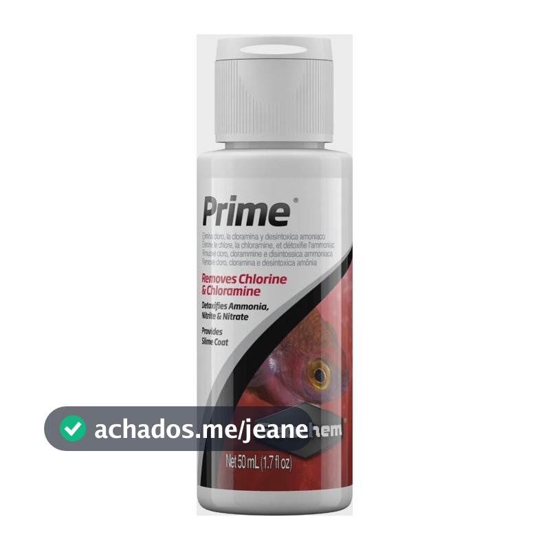 Seachem Prime condicionar para aquários anti cloro 50ml