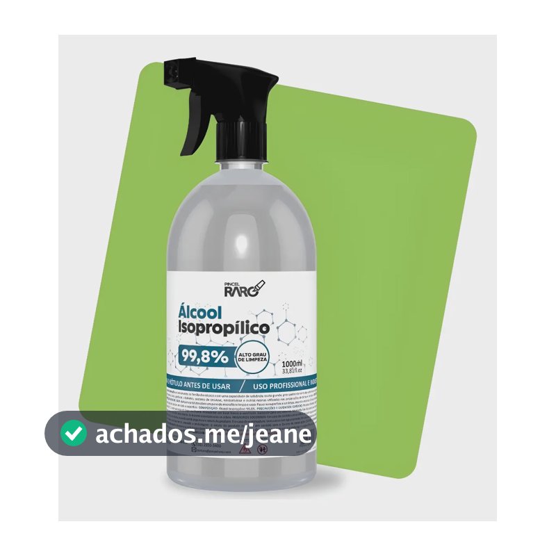 Álcool Isoprop 1 Litro 99,8% Gatilho Spray Borrifador