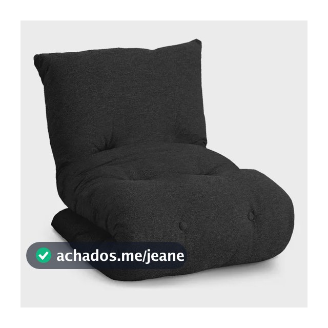 Futon Colchonete Dobrável De Espuma Preto Solteiro