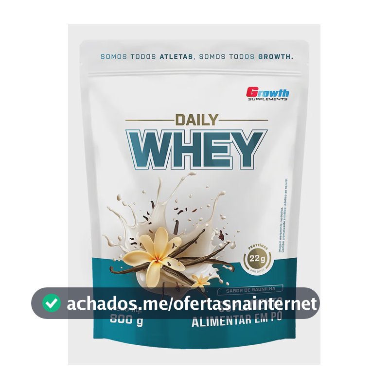 Daily Whey Protein 800g Growth Supplements Baunilha