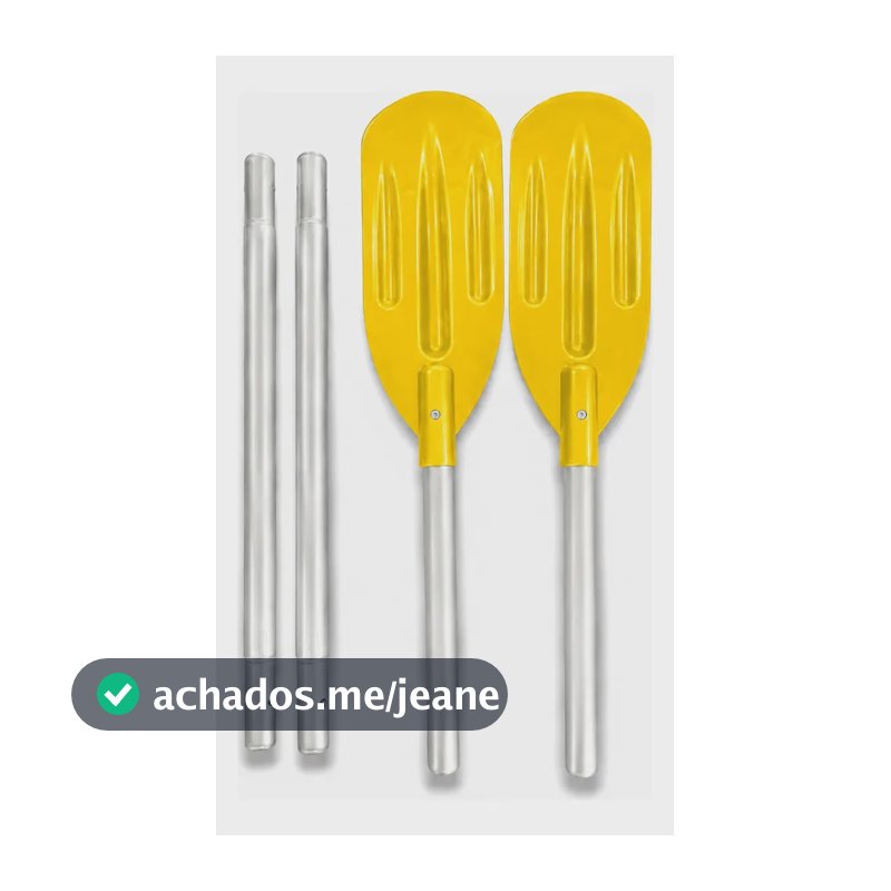 Remo Caiaque Pesca De 2,10m Desmontável 4 Partes Potenza Amarelo