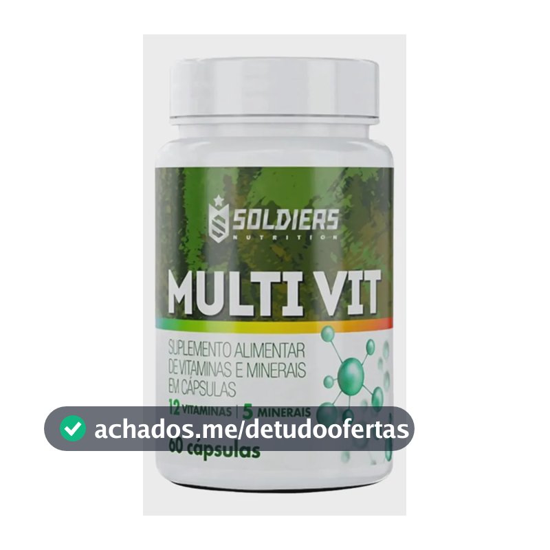Multivitamínico 60 Caps - 5 Minerais - 12 Vitaminas - Soldiers