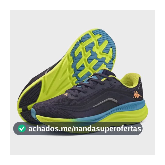 Tênis Kappa Kontroll 2.0 Masculino Feminino Corrida Academia Marinho-verde 40