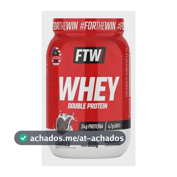 Whey Protein Double Protein Ftw 900g - Suplemento Em Pote Sabor Cookies