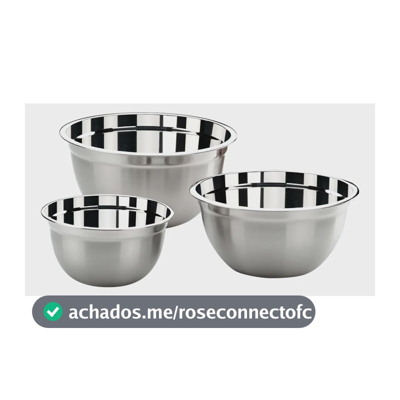 Conjunto De Tigelas Brinox Suprema 3 Peças Aço Inox