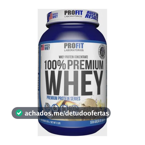 100% Whey Premium - 907g Baunilha - Profit