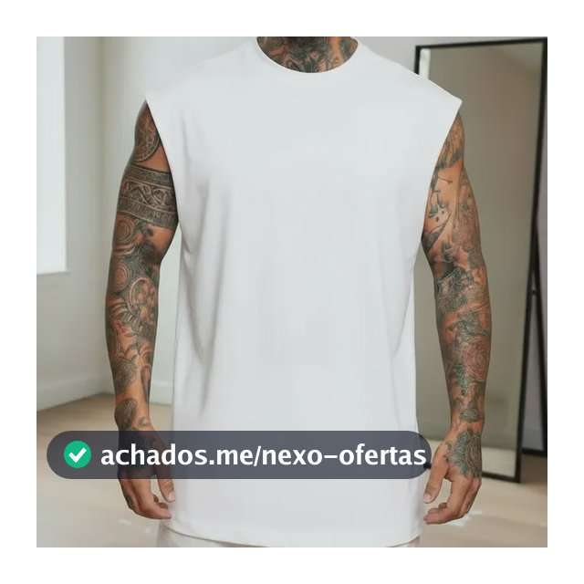 Regata Oversized Masculino Tamanho Grande Básica Lisa Branco P