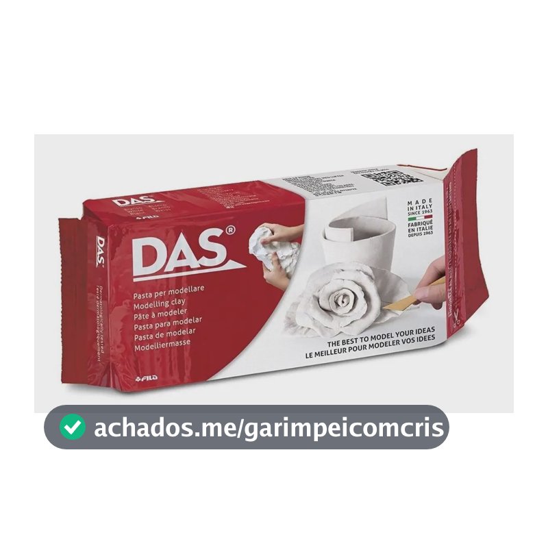 Massa De Modelar E Escultura De Cerâmica Fria Polar 1kg - Das White pasta